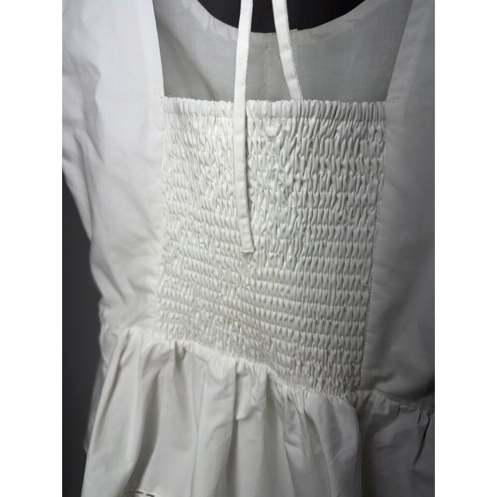 NWOT Anthropologie En Saison Brittany Peplum Top White Button Front Size S - Picture 8 of 10